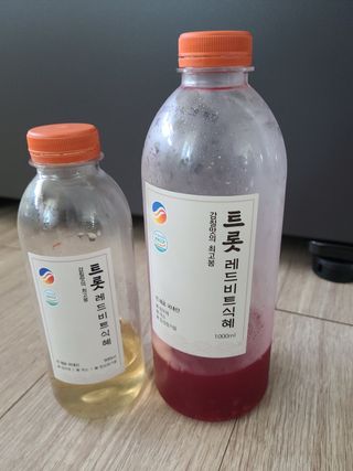 트롯전통식혜 트롯레드비트식혜 1리터 +500리터 — 5점을 준 리뷰어가 2021년 5월 올린 사용 사진