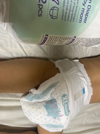 오브맘 밤 프리미엄 아기 기저귀 팬티형 밴드형 — 5점을 준 리뷰어가 2021년 1월 올린 사용 사진