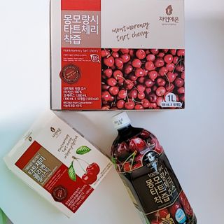 자연에온 몽모랑시 타트체리 3종 세트 구성 - 저분자콜라겐젤리, NFC 착즙주스 — 5점을 준 리뷰어가 2021년 7월 올린 사용 사진
