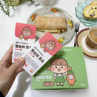 아이비웰니스 빵순이 식탁 위의 필수템! 빵순이 효소 키위맛 100포 + 석류맛 14포 (총 114포) — 5점을 준 리뷰어가 2022년 12월 올린 사용 사진