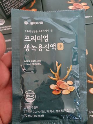 서울약사신협 약사신협_생녹용 진액_70ml x 30포 — 5점을 준 리뷰어가 2021년 7월 올린 사용 사진