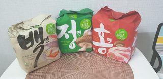[풀무원] 자연은맛있다 정면, 백면, 홍면  세트 — 5점을 준 리뷰어가 2021년 4월 올린 사용 사진