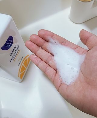 카오리온코스메틱스 클린온 버블 핸드 워시 500ml — 5점을 준 리뷰어가 2021년 8월 올린 사용 사진