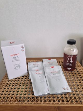 클린24시간 1BOX(5포) + 전용보틀(500ml) — 5점을 준 리뷰어가 2022년 11월 올린 사용 사진