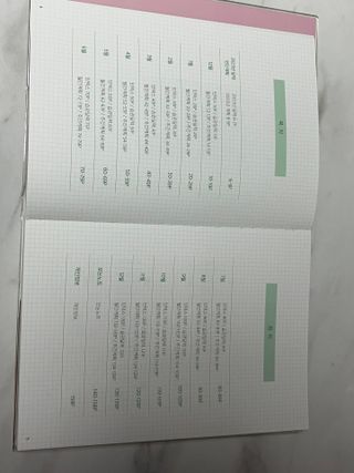 리훈 2023년 아이라이크 모눈 다이어리 미니달력 세트 — 4점을 준 리뷰어가 2022년 11월 올린 사용 사진