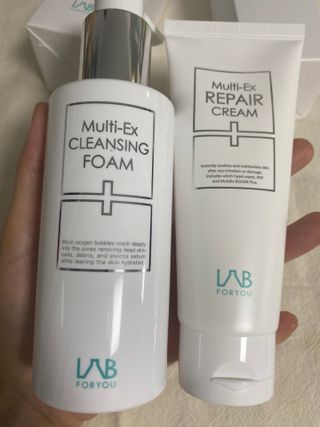 LAB FOR YOU 멀티엑스리페어크림 + 멀티엑스클렌징폼 — 4.5점을 준 리뷰어가 2022년 9월 올린 사용 사진