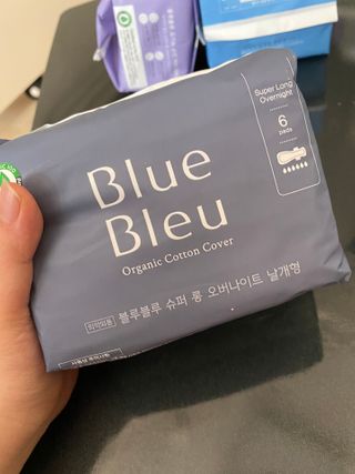 블루블루 유기농 순면 커버 생리대 — 5점을 준 리뷰어가 2021년 1월 올린 사용 사진