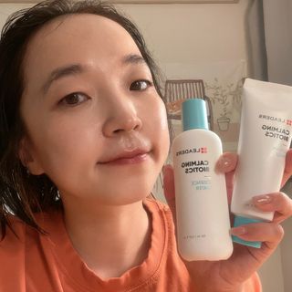 리더스코스메틱 리더스 카밍 바이오틱스 #1등 진정 기획세트 [에센스 워터150ml + 크림 마스크80ml] — 5점을 준 리뷰어가 2022년 9월 올린 사용 사진