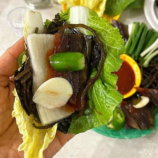 마라도푸드 포항 구룡포 햇 과메기 야채세트 마라도회식당 꽁치 — 5점을 준 리뷰어가 2024년 1월 올린 사용 사진