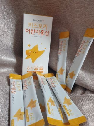 [이뮤니티플러스]우리아이 면역오키, 건강오키 _ 키즈오키 어린이홍삼 10포 1box — 5점을 준 리뷰어가 2022년 1월 올린 사용 사진