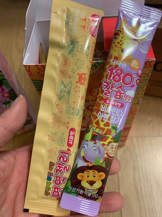 다나음 180도 칼슘젤리+아연면역젤리 — 5점을 준 리뷰어가 2022년 1월 올린 사용 사진