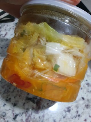 셰프애찬 단호박 백김치 1kg — 5점을 준 리뷰어가 2022년 10월 올린 사용 사진