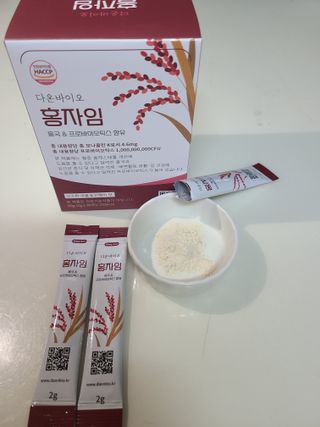 하루 1포로 콜레스테롤, 유산균, 고역가 소화효소까지 한번에 섭취! 다온바이오 홍자임 1개월분(30포) — 5점을 준 리뷰어가 2022년 12월 올린 사용 사진
