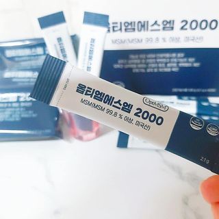 바른비타민 옵티엠에스엠2000 1박스 60포 관절 연골 복합건강기능식품 — 4.5점을 준 리뷰어가 2021년 6월 올린 사용 사진
