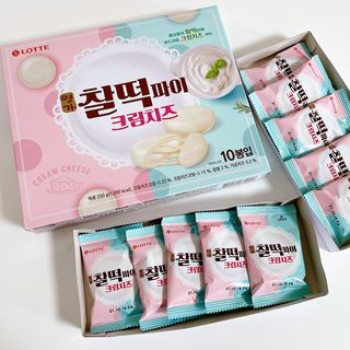 롯데제과 찰떡파이 크림치즈 — 5점을 준 리뷰어가 2021년 6월 올린 사용 사진