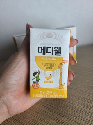 메디웰 페디아드링크 미니 바나나맛 — 5점을 준 리뷰어가 2022년 5월 올린 사용 사진
