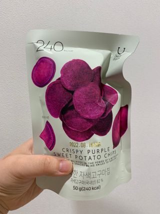 딜라이트 프로젝트 바삭한 원물칩 3종 고구마칩, 자색고구마칩, 느타리버섯칩 [총 6봉지] — 5점을 준 리뷰어가 2022년 3월 올린 사용 사진