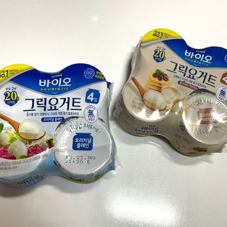 매일바이오 그릭요거트 오리지널 플레인 4개, 로스터리 커피믹스 4개 — 5점을 준 리뷰어가 2021년 12월 올린 사용 사진