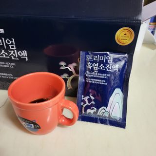 참앤들황토농원 국내산 흑염소를 정성스럽게 담은, 프리미엄 흑염소 진액 70ml x 30포 1박스 — 5점을 준 리뷰어가 2023년 1월 올린 사용 사진