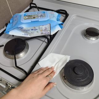 햅스 세균없는 주방 대형 2팩, HAPS sanitizer wipe — 5점을 준 리뷰어가 2022년 2월 올린 사용 사진