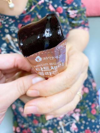 자연에온 가득담은 몽모랑시 타트체리 콜라겐 젤리스틱 — 5점을 준 리뷰어가 2020년 12월 올린 사용 사진