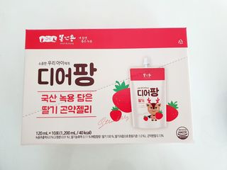 [몸엔용] 우리 아이 건강간식, 달콤한 녹용곤약젤리 디어팡 4종 — 4점을 준 리뷰어가 2021년 8월 올린 사용 사진