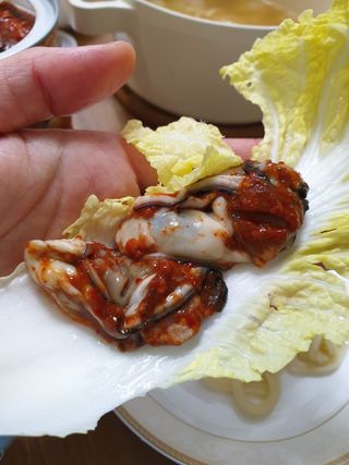 셰프애찬 별미김치 굴겉절이 1kg — 5점을 준 리뷰어가 2022년 12월 올린 사용 사진