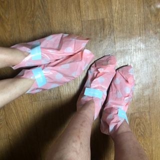 [후르디아] 코끼리 발 허물 팩-복숭아 풋 필링 마스크 3개 — 리뷰어가 2021년 4월 올린 사용 사진