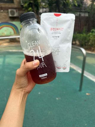 클린24시간 1BOX(5포) + 전용보틀(500ml) — 5점을 준 리뷰어가 2023년 7월 올린 사용 사진