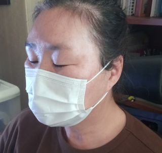 [엠메이데이] 엠쉴드 마스크KF-AD 화이트 50EA — 5점을 준 리뷰어가 2022년 2월 올린 사용 사진