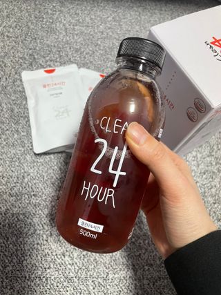 클린24시간 1BOX(5포) + 전용보틀(500ml) — 5점을 준 리뷰어가 2023년 2월 올린 사용 사진