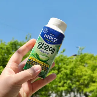 LIVE 매일바이오 알로에 드링킹 요거트 — 5점을 준 리뷰어가 2022년 4월 올린 사용 사진