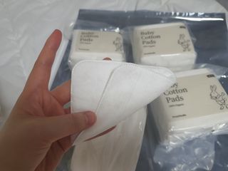 디어엘로디 프리미엄 유기농 베이비 솜티슈 40매 3 + 1 PACK — 5점을 준 리뷰어가 2021년 3월 올린 사용 사진