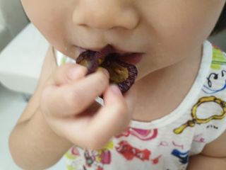 아비삭 과일칩 딸기, 감, 포도, 바나나 4종 — 5점을 준 리뷰어가 2021년 8월 올린 사용 사진