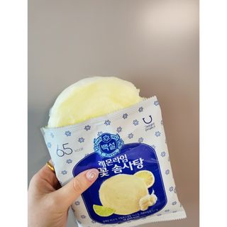 딜라이트 프로젝트  달콤한 눈꽃 간식세트( 눈꽃 솜사탕 / 레몬라임 솜사탕 / 달고나 총 7EA+스마트톡 증정) — 5점을 준 리뷰어가 2022년 4월 올린 사용 사진