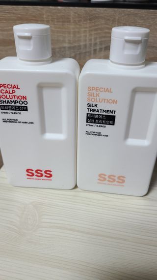 트리플에스 탈모 샴푸 275ml + 실크 트리트먼트 275ml — 4점을 준 리뷰어가 2021년 2월 올린 사용 사진
