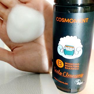 코스모먼트 부스티모 부스팅샴푸60ml + 비듬세정 진정샴푸50ml — 5점을 준 리뷰어가 2021년 11월 올린 사용 사진
