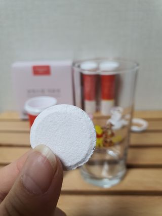 [슬림드랍 석류맛] 건기식 다이어트 보조제 겸 비타민 — 5점을 준 리뷰어가 2022년 1월 올린 사용 사진