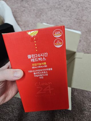 클린24시간 레드박스 1BOX(5포) + 전용보틀(500ml) — 5점을 준 리뷰어가 2024년 3월 올린 사용 사진