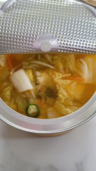 셰프애찬 단호박 백김치 1kg — 4.5점을 준 리뷰어가 2022년 10월 올린 사용 사진