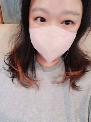 애니가드 셋업메베마스크 (대형 4컬러 + 중형 4컬러) — 5점을 준 리뷰어가 2022년 4월 올린 사용 사진