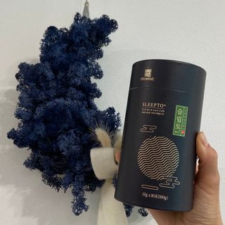 프리마인 자체 기업부설 연구소에서 찾아낸 건강한 수면의 비밀.  슬립토 플러스 30포 — 3.5점을 준 리뷰어가 2022년 5월 올린 사용 사진