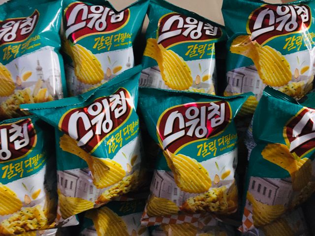 스윙칩 갈릭디핑소스맛 20봉 리뷰 사진