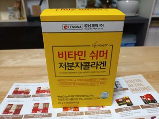 자연에온 경남제약 비타민 쉬머 저분자콜라겐 20g x 30포 — 5점을 준 리뷰어가 2021년 12월 올린 사용 사진