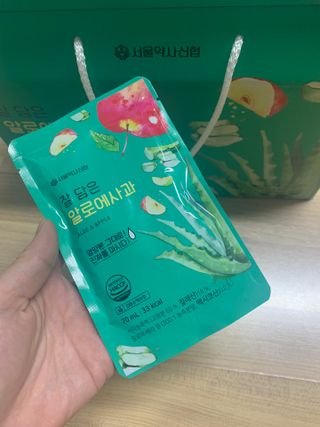 서울약사신협 잘 담은 알로애사과_70ml x 30포 — 5점을 준 리뷰어가 2021년 10월 올린 사용 사진