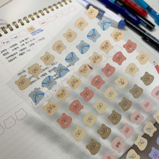 리훈 곰부 체크리스트+ 곰부 리무버블스티커 1장 — 5점을 준 리뷰어가 2021년 4월 올린 사용 사진