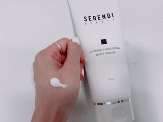 세렌디뷰티 퓨어델라 부스팅 바디크림 — 5점을 준 리뷰어가 2021년 8월 올린 사용 사진