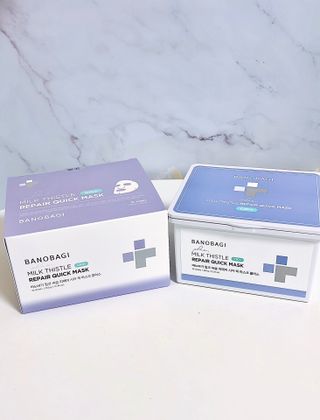 바노바기 코스메틱 바노바기 밀크씨슬 리페어 시카 폼 클렌저 플러스 120ml + 퀵 마스크 플러스 30매 — 5점을 준 리뷰어가 2023년 8월 올린 사용 사진