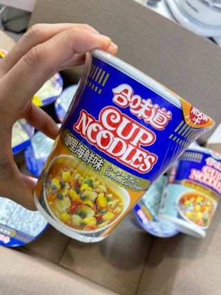 NISSIN 닛신 컵누들  4종 - 씨푸드오리지날, 씨푸드 스파이시, 씨푸드 커리, 씨푸드 XO소스 — 5점을 준 리뷰어가 2022년 3월 올린 사용 사진