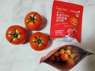 레드닥터 완숙토마토 + 통째로 동결건조한 대추방울토마토 — 5점을 준 리뷰어가 2022년 12월 올린 사용 사진